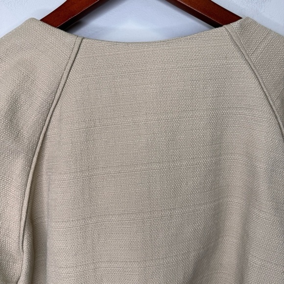Jones New York 100% Cotton Tan Open Front Blazer Size 14 - Picture 8 of 11
